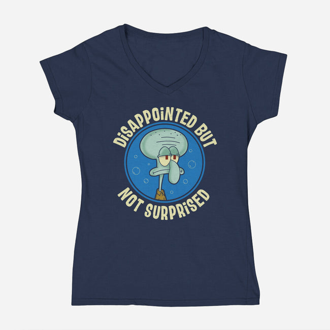 Disappointed But Definitely Not Surprised-Womens-V-Neck-Tee-turborat14