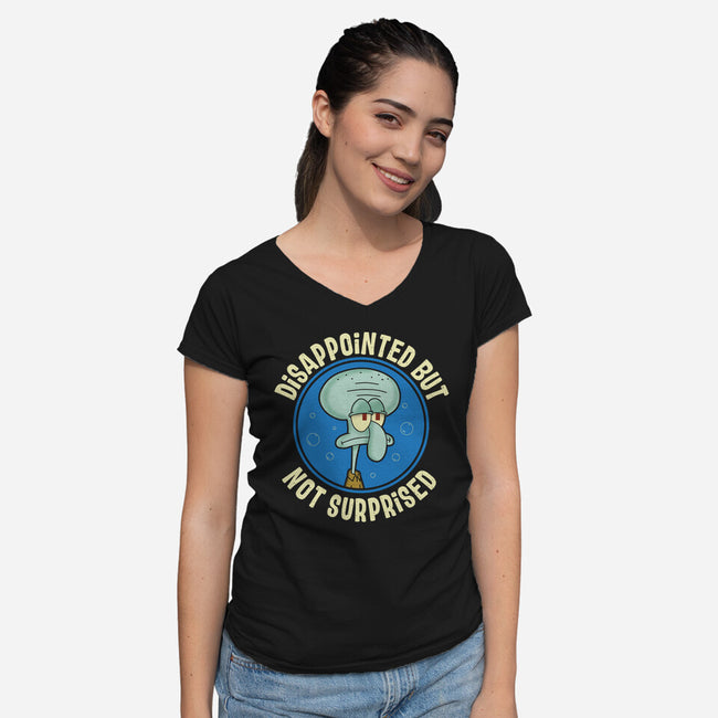 Disappointed But Definitely Not Surprised-Womens-V-Neck-Tee-turborat14