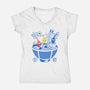 Fruit Ramen-Womens-V-Neck-Tee-Eoli Studio