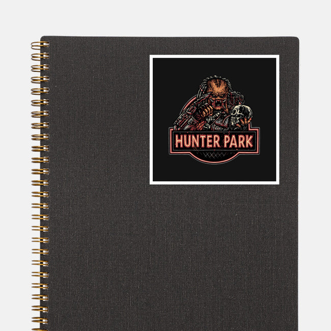 Welcome To Hunter Park-None-Glossy-Sticker-glitchygorilla