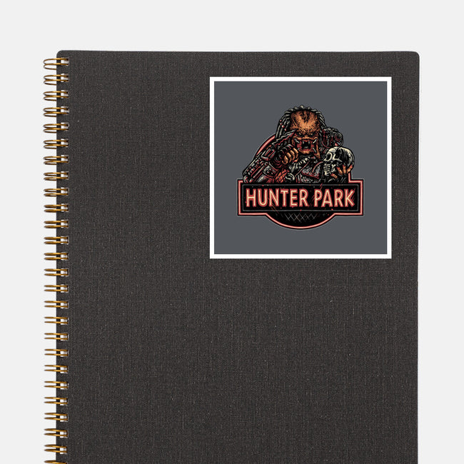 Welcome To Hunter Park-None-Glossy-Sticker-glitchygorilla