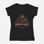 Welcome To Hunter Park-Womens-V-Neck-Tee-glitchygorilla