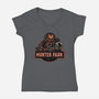 Welcome To Hunter Park-Womens-V-Neck-Tee-glitchygorilla