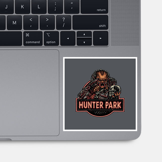 Welcome To Hunter Park-None-Glossy-Sticker-glitchygorilla