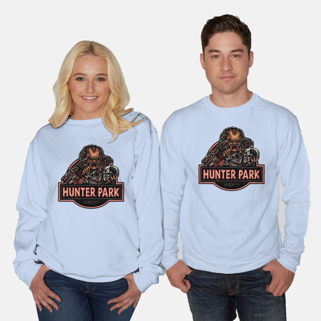Welcome To Hunter Park-Unisex-Crew Neck-Sweatshirt-glitchygorilla