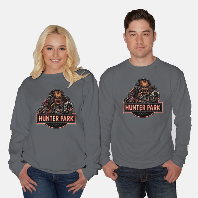 Welcome To Hunter Park-Unisex-Crew Neck-Sweatshirt-glitchygorilla