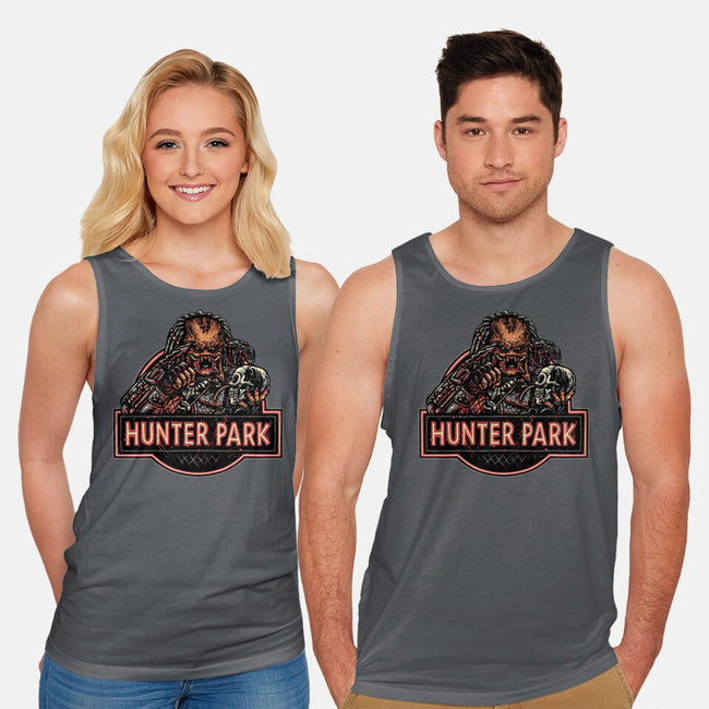 Welcome To Hunter Park-Unisex-Basic-Tank-glitchygorilla
