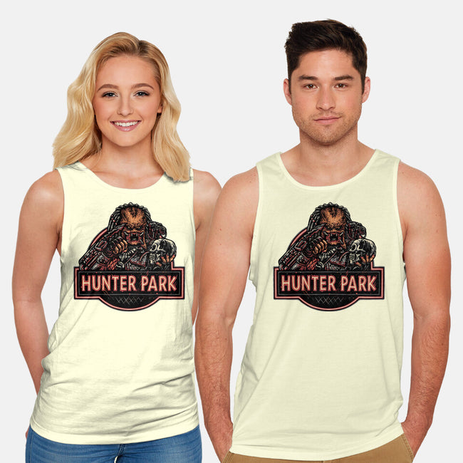 Welcome To Hunter Park-Unisex-Basic-Tank-glitchygorilla