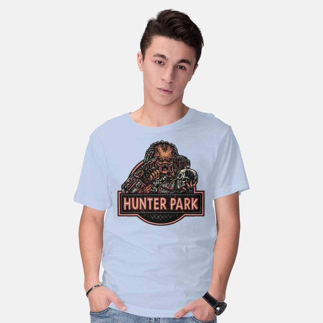 Welcome To Hunter Park-Mens-Basic-Tee-glitchygorilla