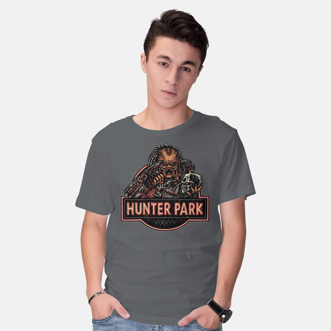 Welcome To Hunter Park-Mens-Basic-Tee-glitchygorilla