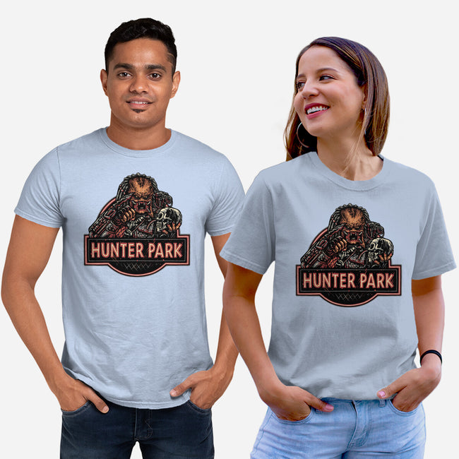 Welcome To Hunter Park-Unisex-Basic-Tee-glitchygorilla