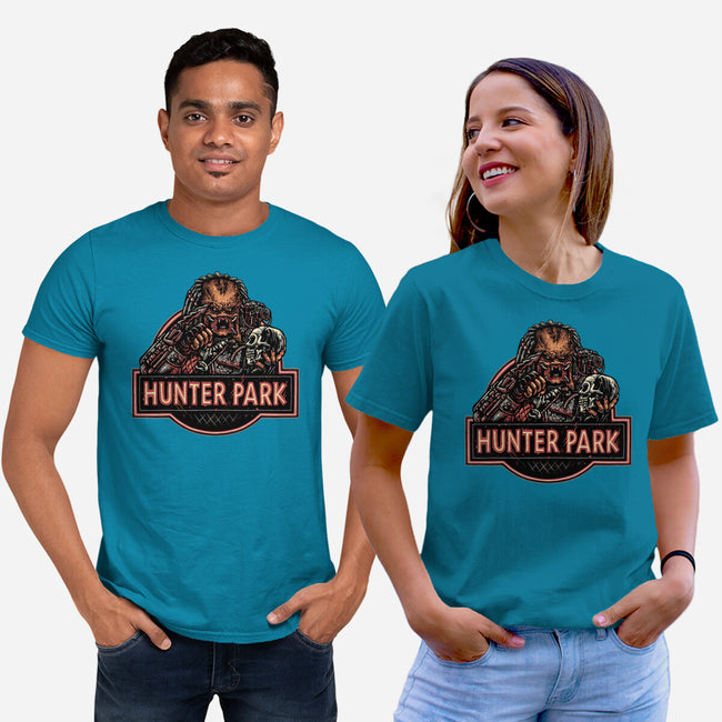 Welcome To Hunter Park-Unisex-Basic-Tee-glitchygorilla