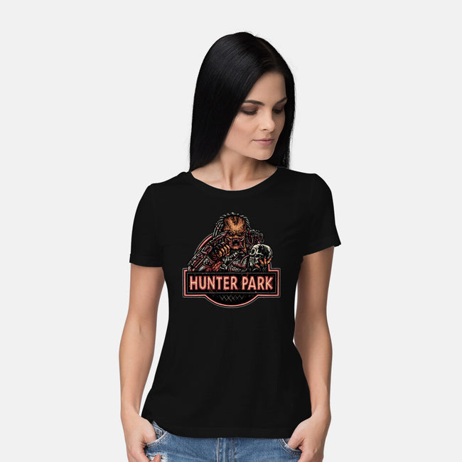 Welcome To Hunter Park-Womens-Basic-Tee-glitchygorilla