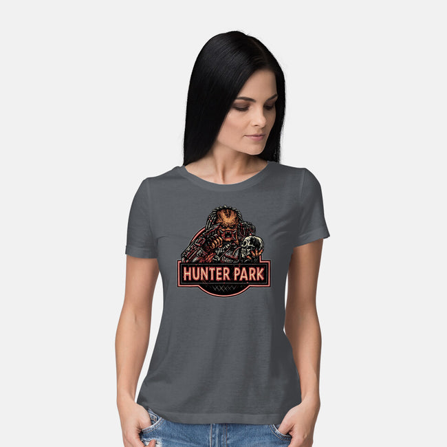Welcome To Hunter Park-Womens-Basic-Tee-glitchygorilla