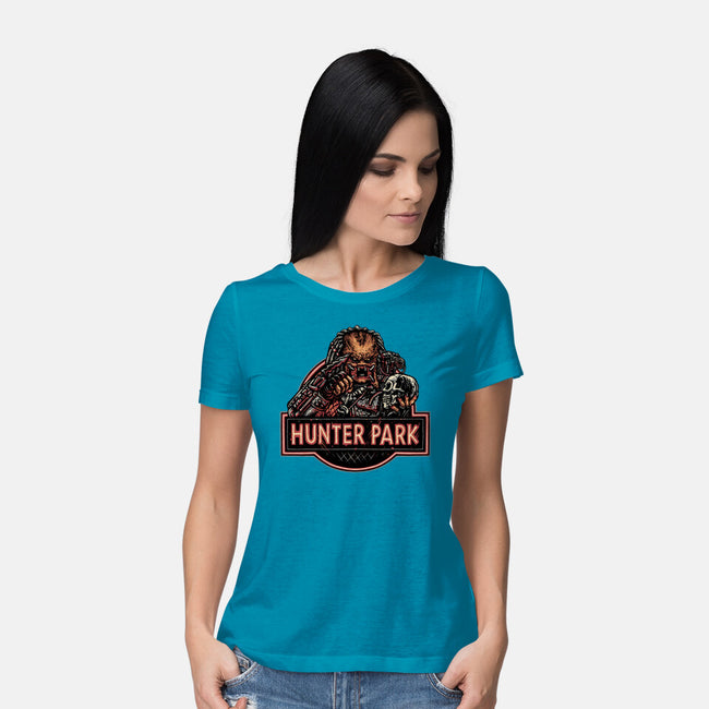 Welcome To Hunter Park-Womens-Basic-Tee-glitchygorilla