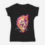 Firey Ride-Womens-V-Neck-Tee-CappO