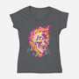 Firey Ride-Womens-V-Neck-Tee-CappO