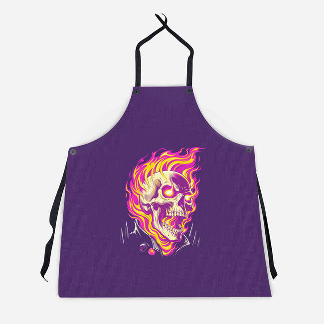 Firey Ride-Unisex-Kitchen-Apron-CappO