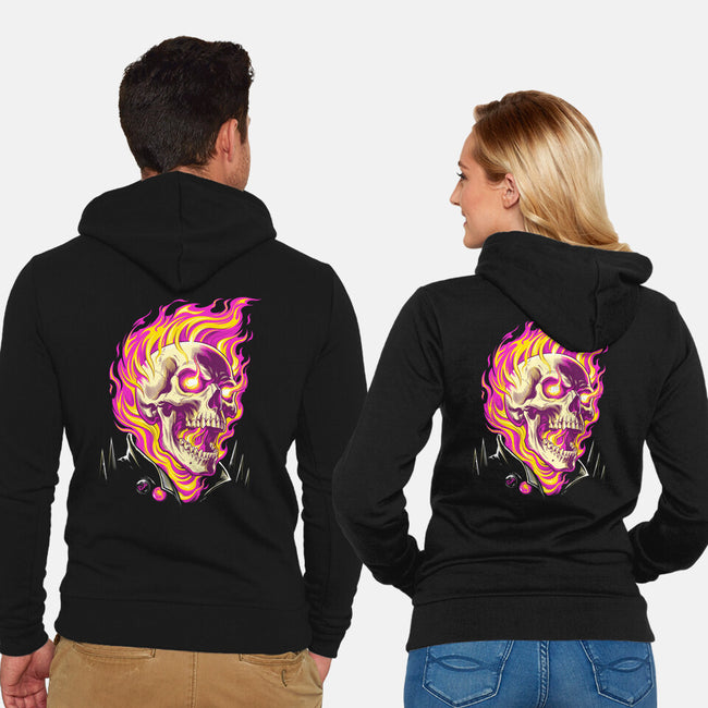 Firey Ride-Unisex-Zip-Up-Sweatshirt-CappO