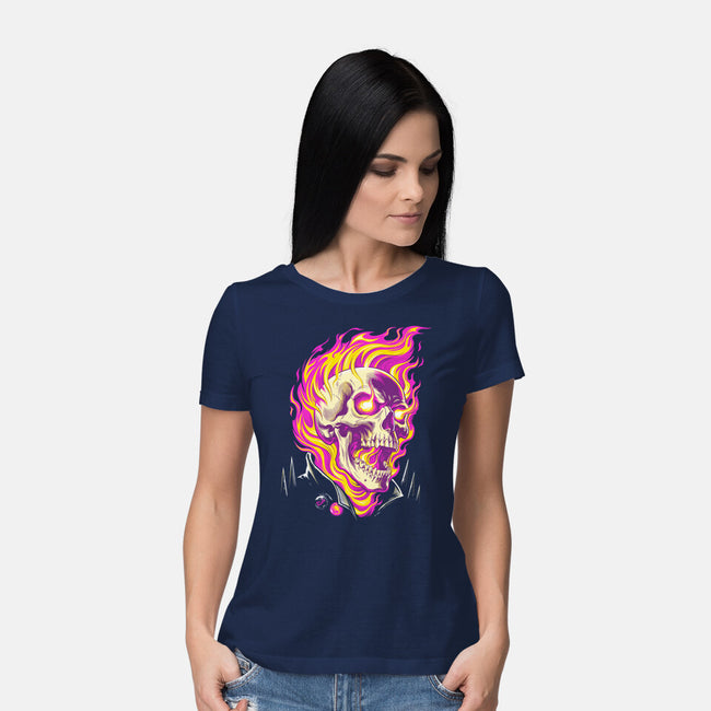 Firey Ride-Womens-Basic-Tee-CappO