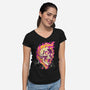 Firey Ride-Womens-V-Neck-Tee-CappO