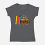 Burger Car-Womens-V-Neck-Tee-krisren28