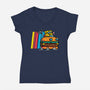 Burger Car-Womens-V-Neck-Tee-krisren28