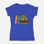 Burger Car-Womens-V-Neck-Tee-krisren28