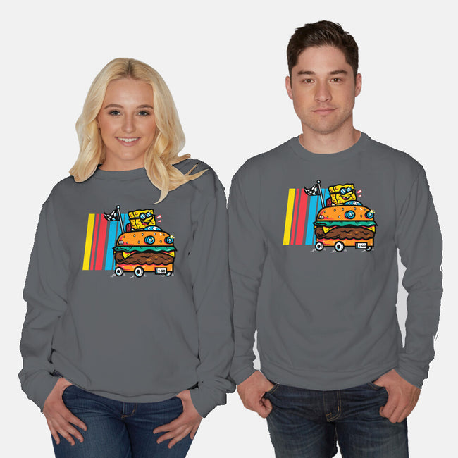Burger Car-Unisex-Crew Neck-Sweatshirt-krisren28
