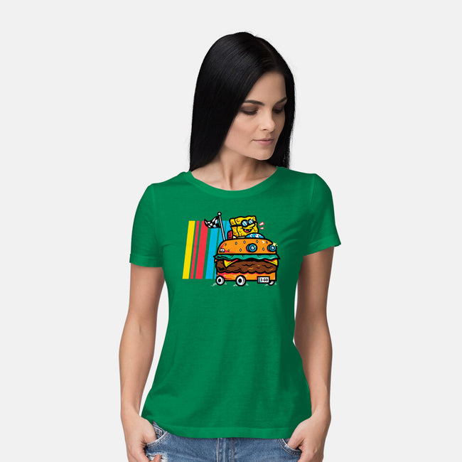 Burger Car-Womens-Basic-Tee-krisren28