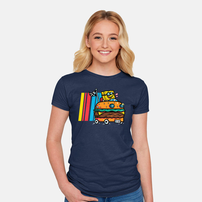 Burger Car-Womens-Fitted-Tee-krisren28