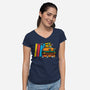 Burger Car-Womens-V-Neck-Tee-krisren28