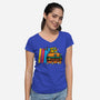 Burger Car-Womens-V-Neck-Tee-krisren28