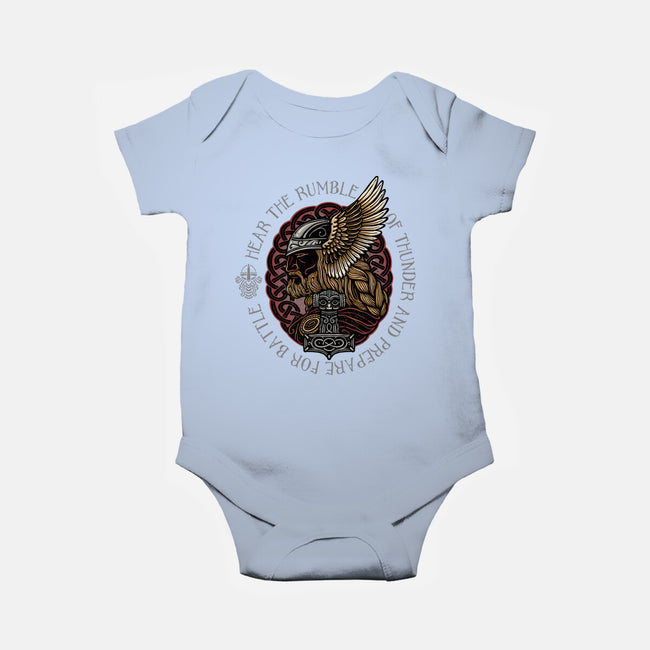 Hear The Rumble Of Thunder-Baby-Basic-Onesie-glitchygorilla