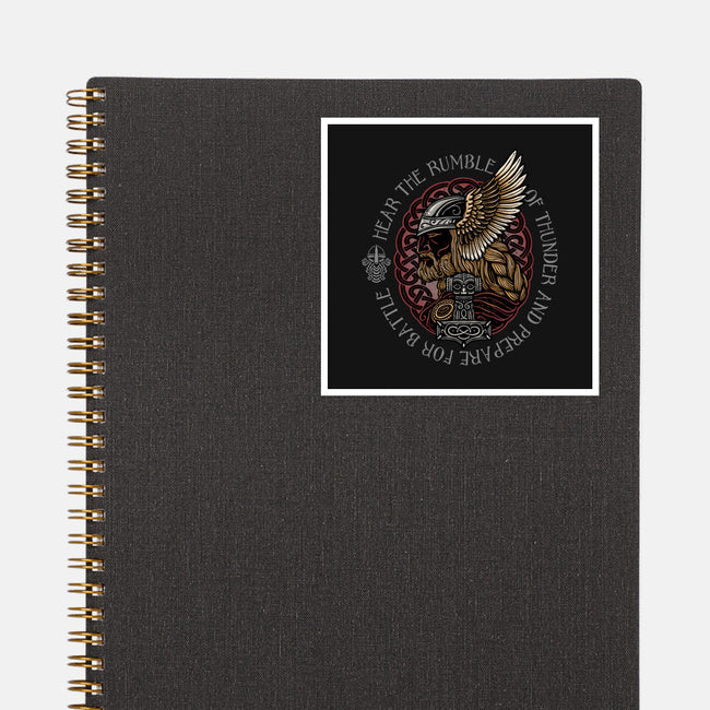 Hear The Rumble Of Thunder-None-Glossy-Sticker-glitchygorilla