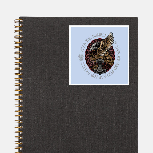 Hear The Rumble Of Thunder-None-Glossy-Sticker-glitchygorilla