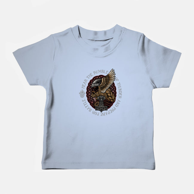 Hear The Rumble Of Thunder-Baby-Basic-Tee-glitchygorilla