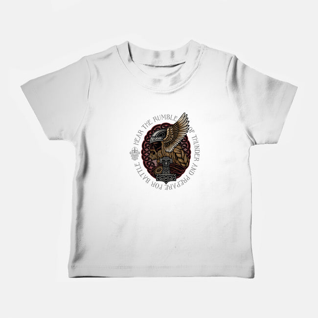 Hear The Rumble Of Thunder-Baby-Basic-Tee-glitchygorilla