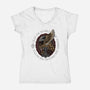 Hear The Rumble Of Thunder-Womens-V-Neck-Tee-glitchygorilla