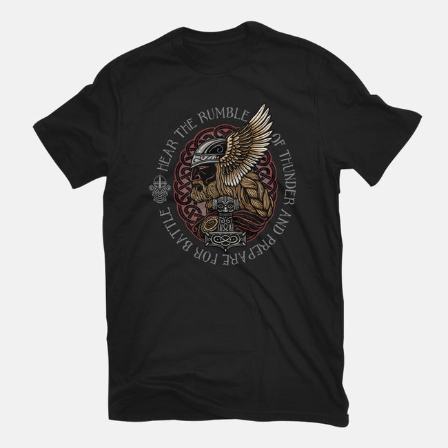 Hear The Rumble Of Thunder-Unisex-Basic-Tee-glitchygorilla