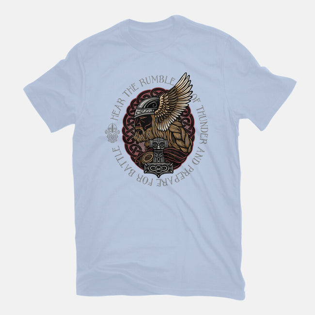 Hear The Rumble Of Thunder-Womens-Basic-Tee-glitchygorilla