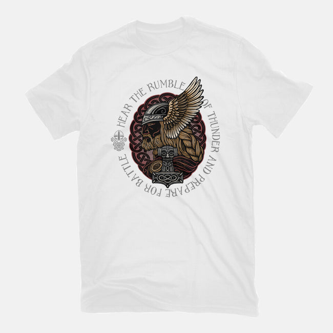 Hear The Rumble Of Thunder-Womens-Fitted-Tee-glitchygorilla