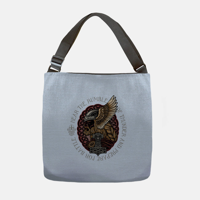 Hear The Rumble Of Thunder-None-Adjustable Tote-Bag-glitchygorilla