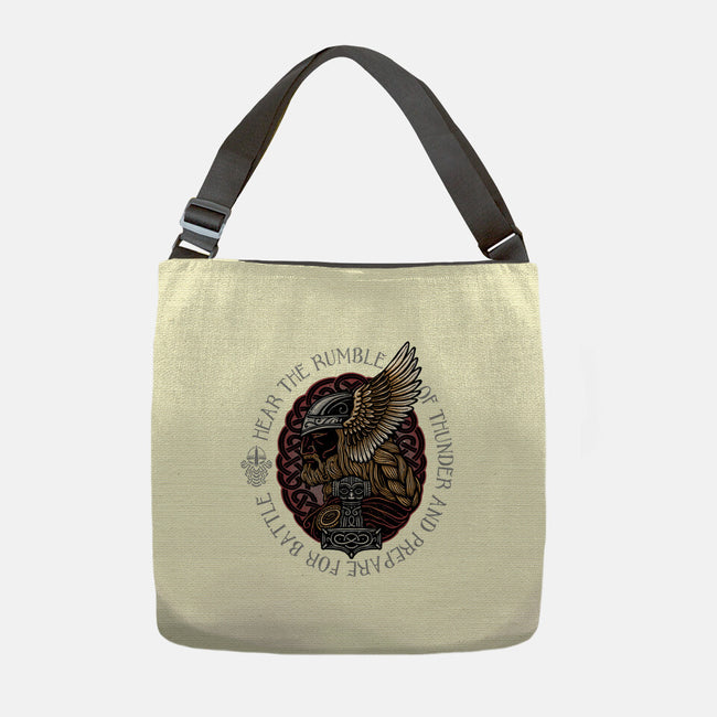 Hear The Rumble Of Thunder-None-Adjustable Tote-Bag-glitchygorilla