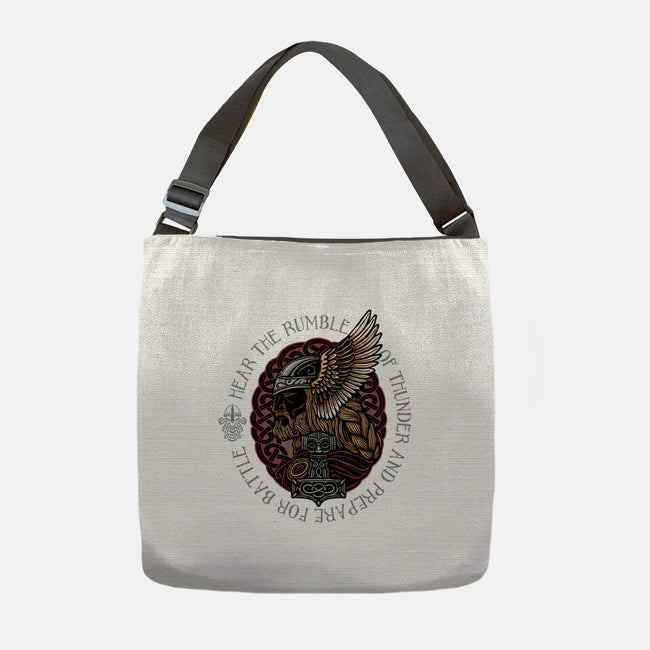Hear The Rumble Of Thunder-None-Adjustable Tote-Bag-glitchygorilla