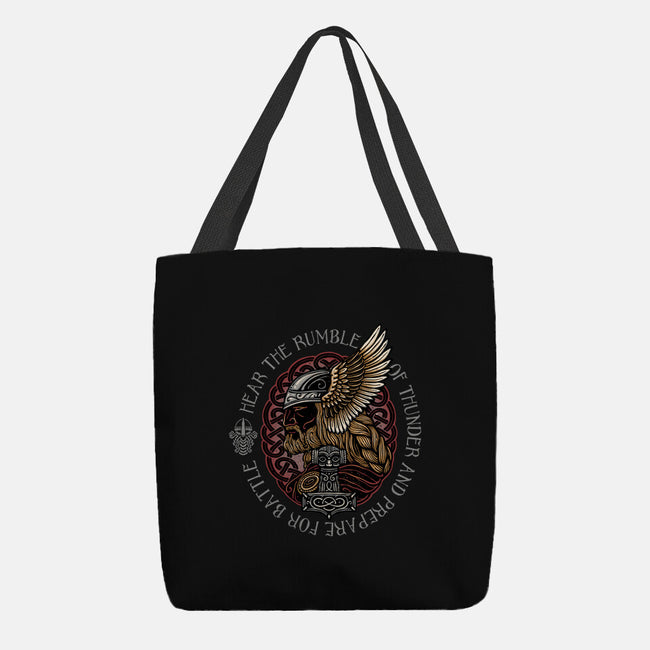 Hear The Rumble Of Thunder-None-Basic Tote-Bag-glitchygorilla