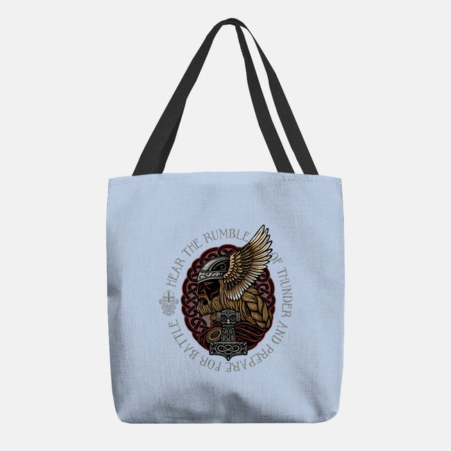 Hear The Rumble Of Thunder-None-Basic Tote-Bag-glitchygorilla