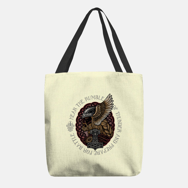 Hear The Rumble Of Thunder-None-Basic Tote-Bag-glitchygorilla