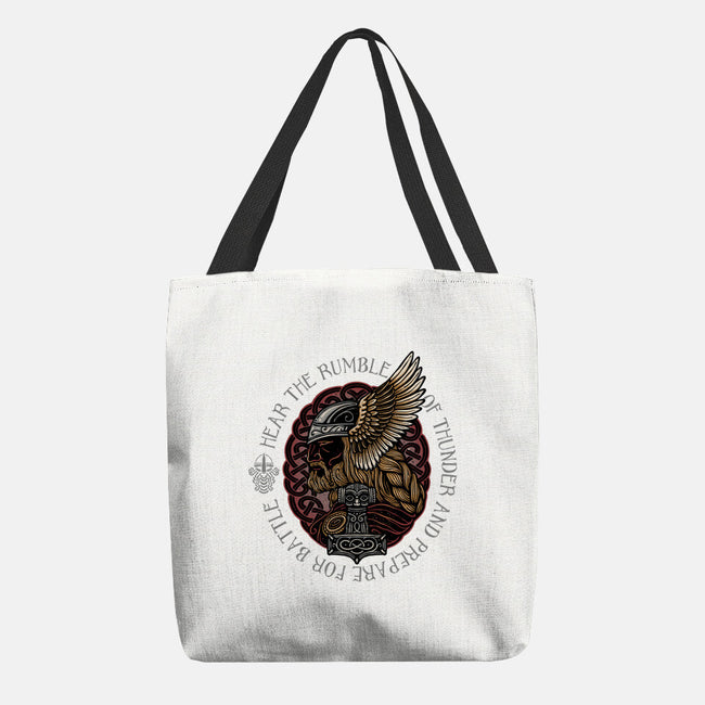 Hear The Rumble Of Thunder-None-Basic Tote-Bag-glitchygorilla