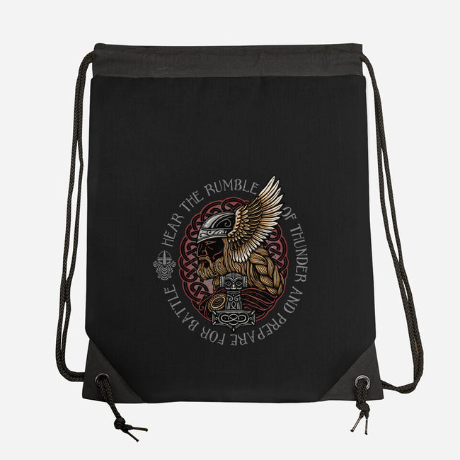 Hear The Rumble Of Thunder-None-Drawstring-Bag-glitchygorilla